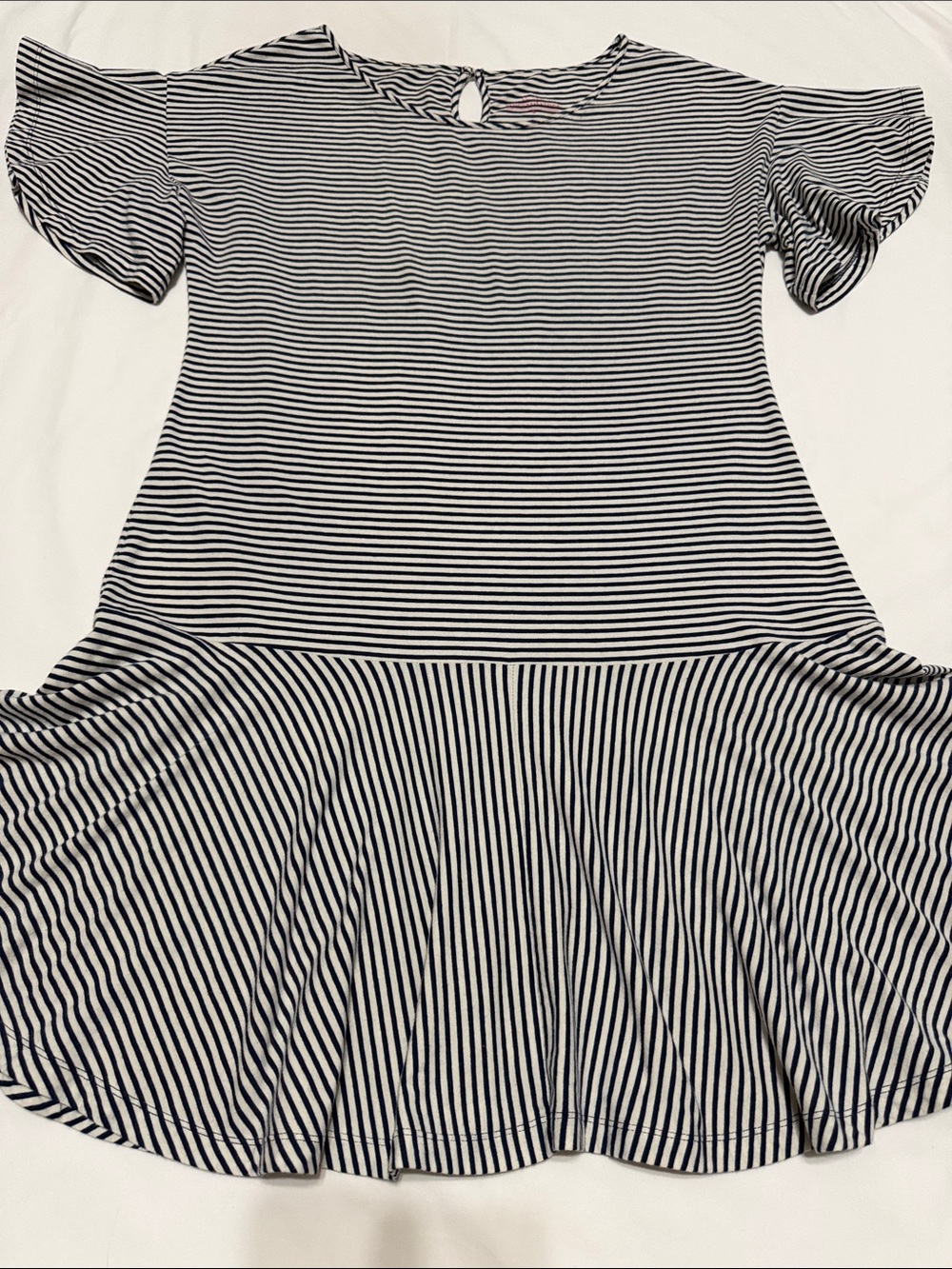 Vineyard Vines Navy and White Striped Dress S Cotton